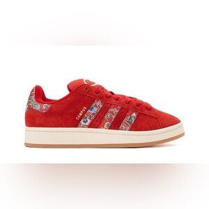 Adidas Liberty London Red Floral Campus Shoes